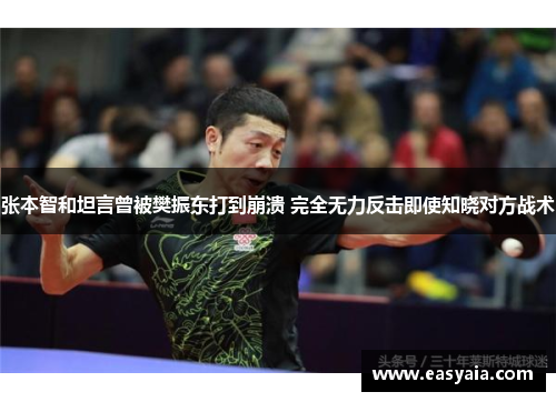 张本智和坦言曾被樊振东打到崩溃 完全无力反击即使知晓对方战术 张本智和坦言曾被樊振东打到崩溃 完全无力反击即使知晓对方战术